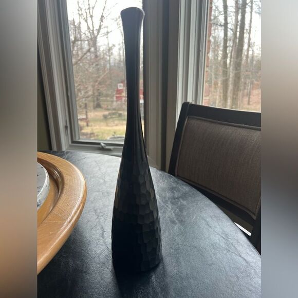 Tall Black Bud Vase - Picture 1 of 4